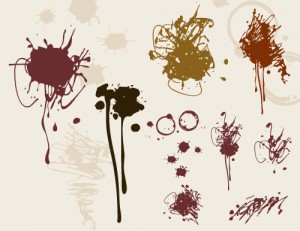 Messy ink stain graphics