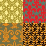 Seamless Floral Patterns Vector Set