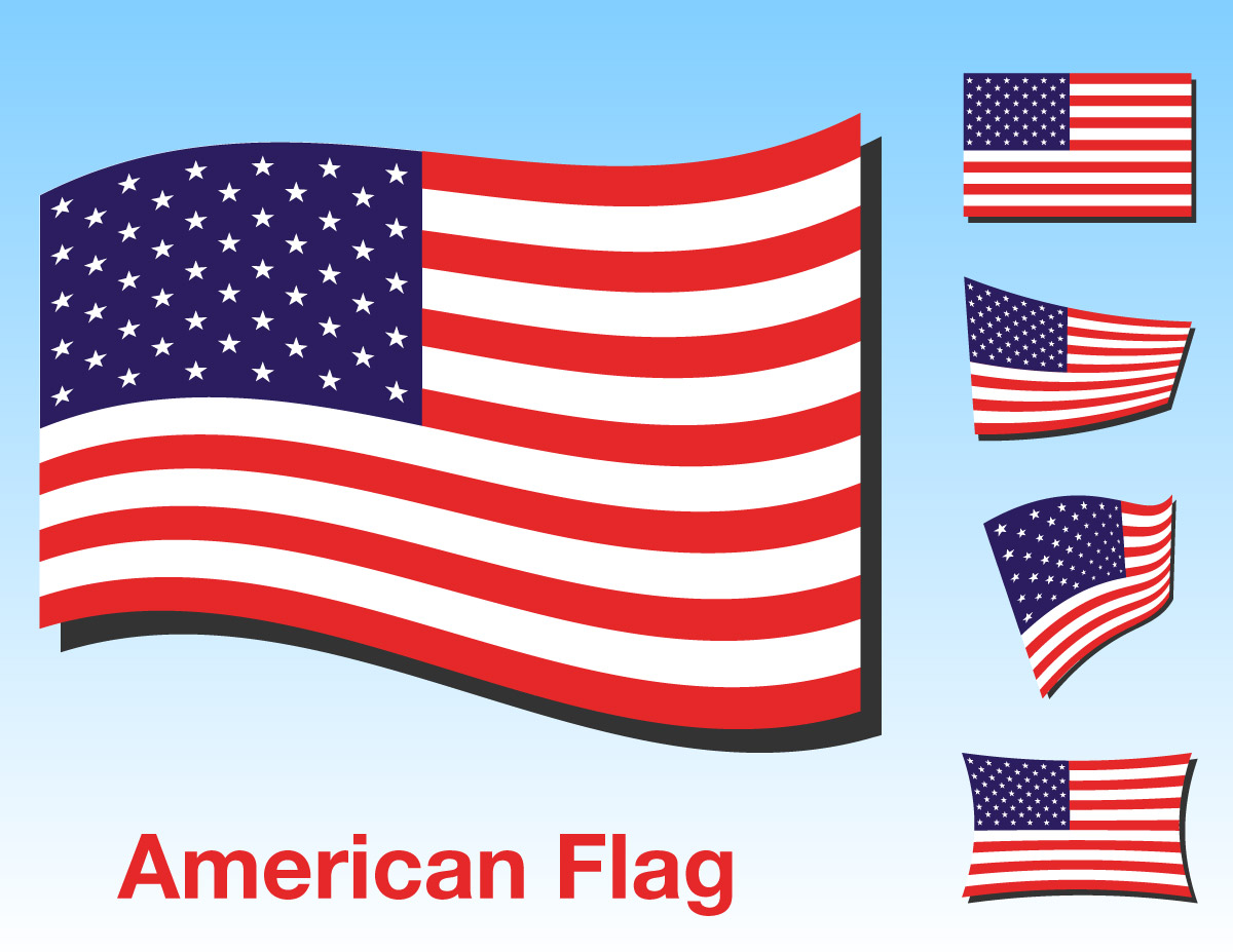 free vector clip art american flag - photo #25